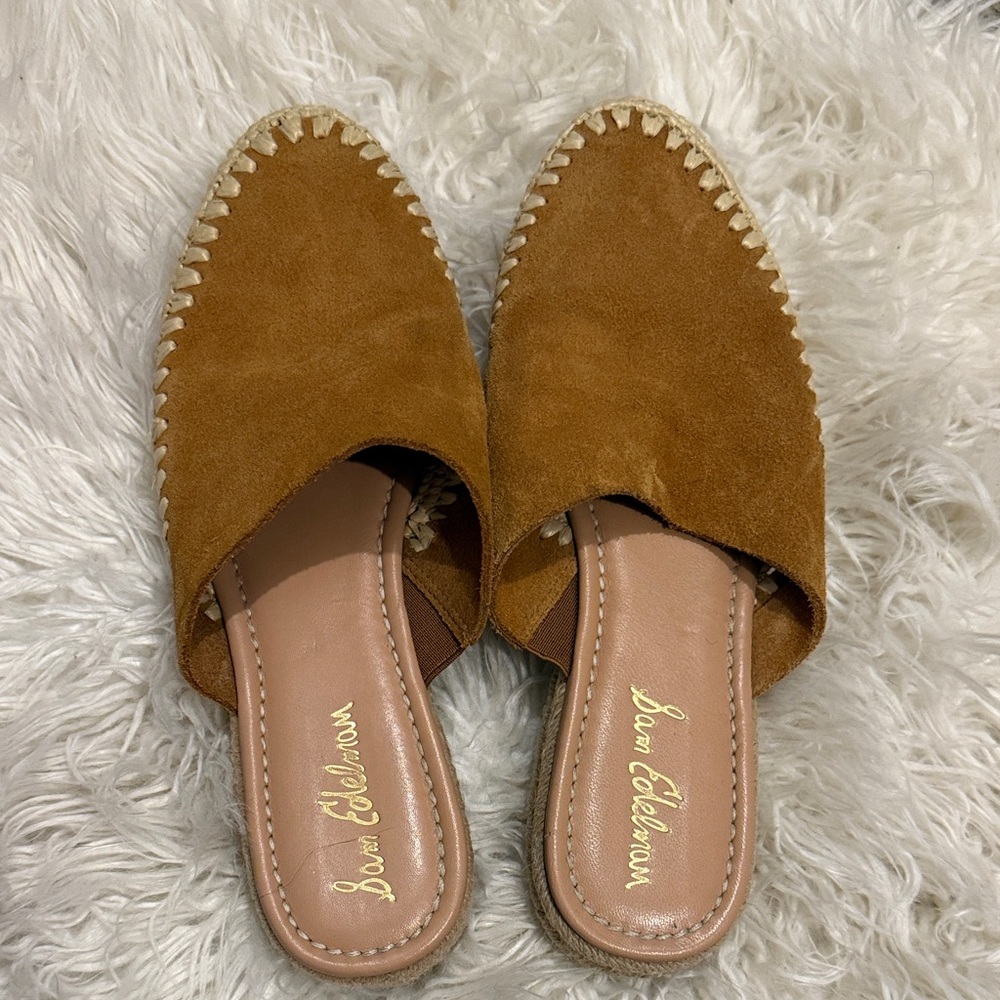 Sam Edelman Brown Suede Mules